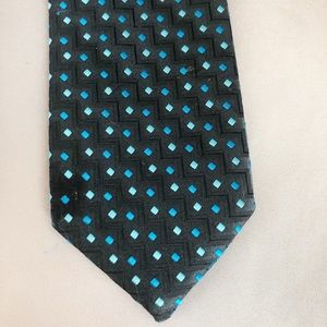 little black tie Men’s Blue Black Polyester Tie